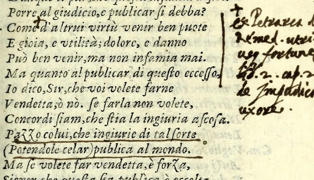 An illustration from La Dalida : tragedia nova, 1586, leaf 107