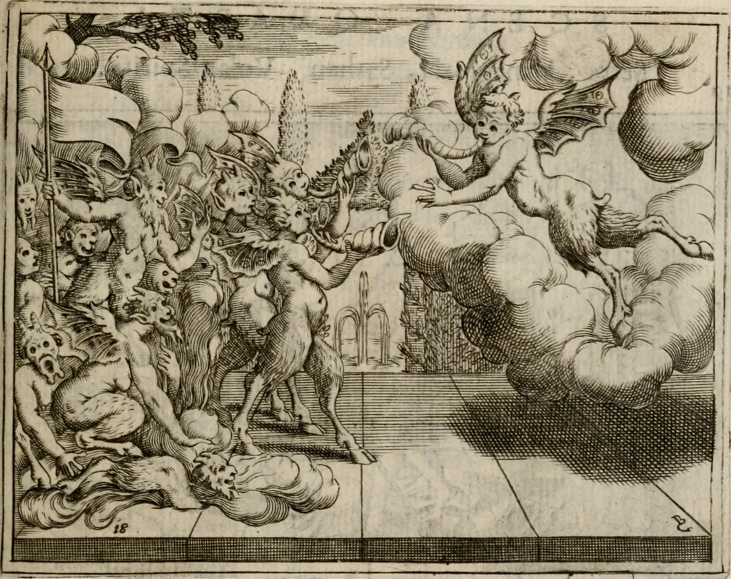 An illustration from L'Adamo; sacra rappresentazione, 1617, leaf 108
