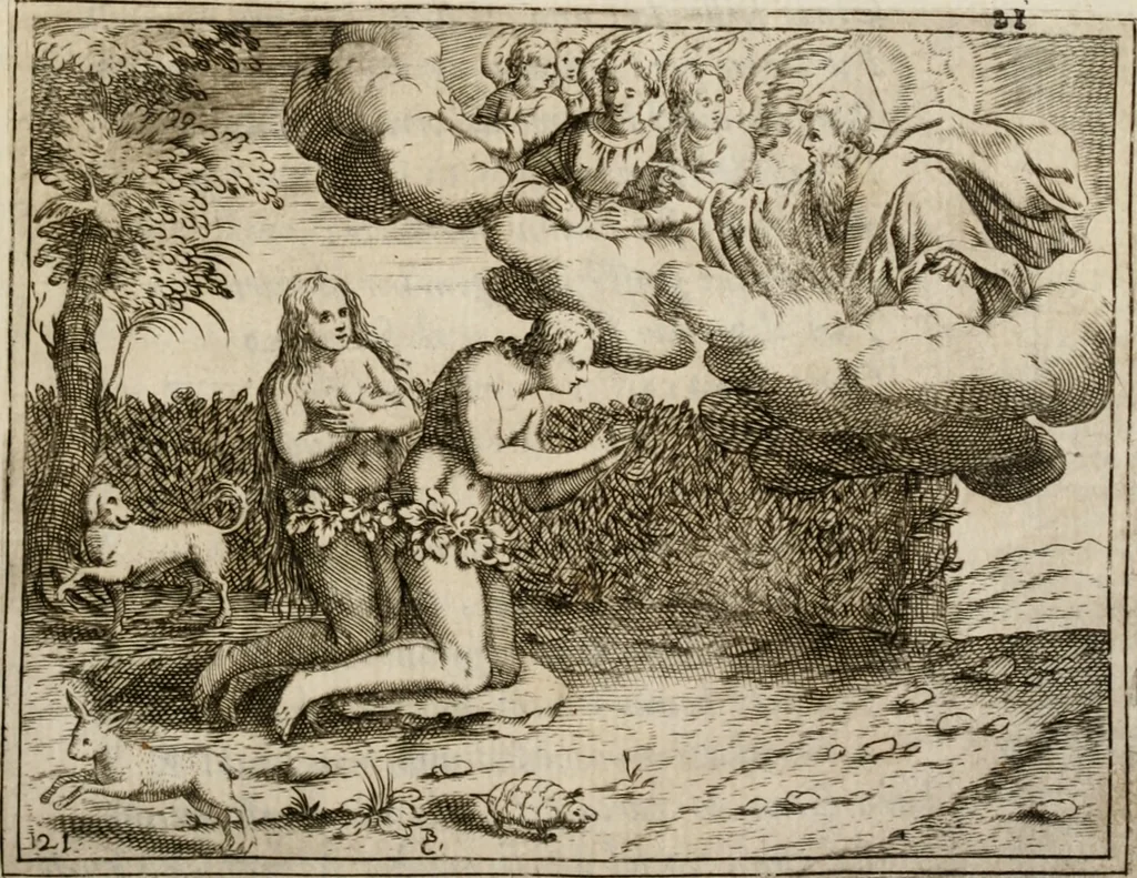 An illustration from L'Adamo; sacra rappresentazione, 1617, leaf 114