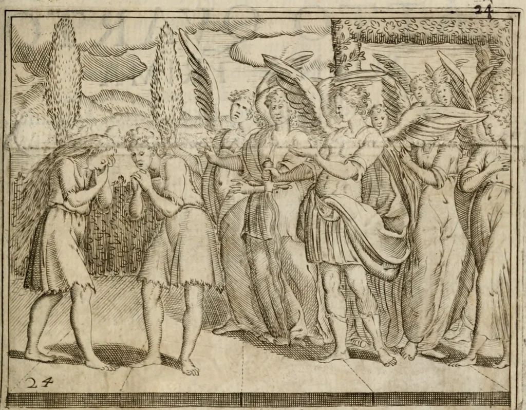 An illustration from L'Adamo; sacra rappresentazione, 1617, leaf 124