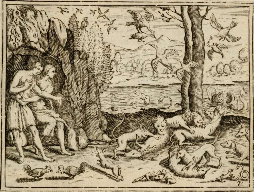 An illustration from L'Adamo; sacra rappresentazione, 1617, leaf 146