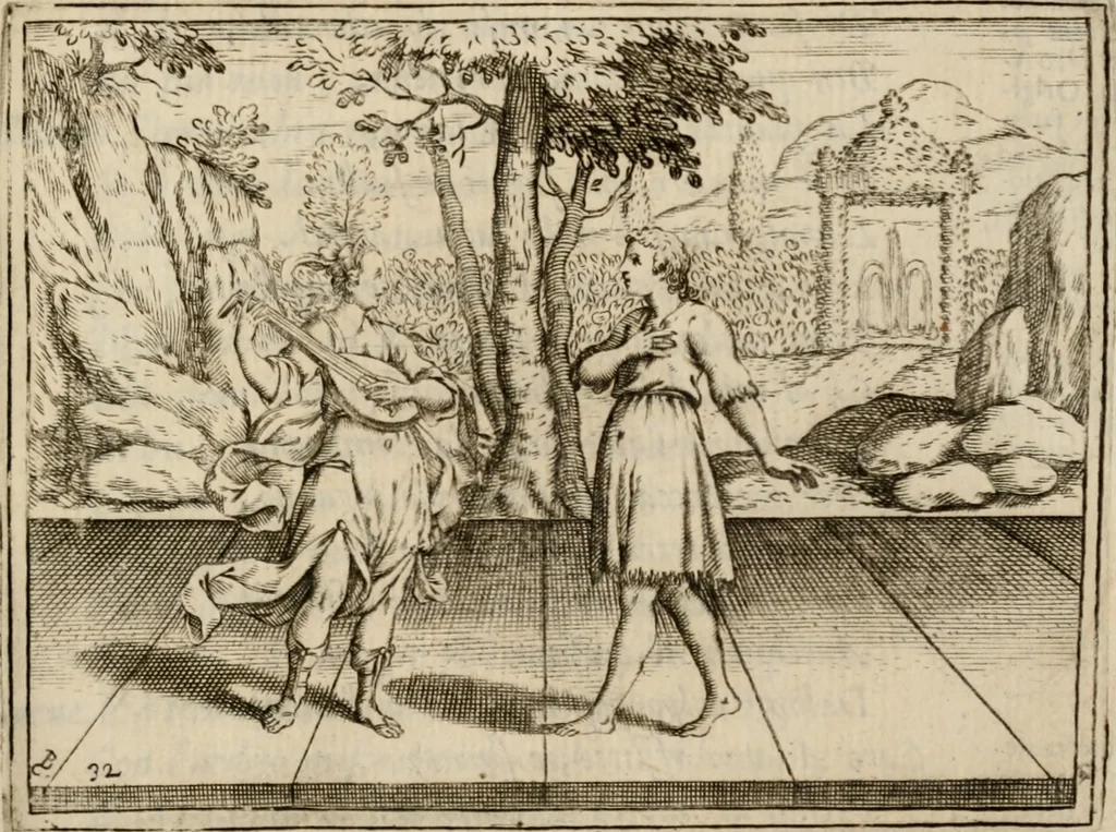 An illustration from L'Adamo; sacra rappresentazione, 1617, leaf 154