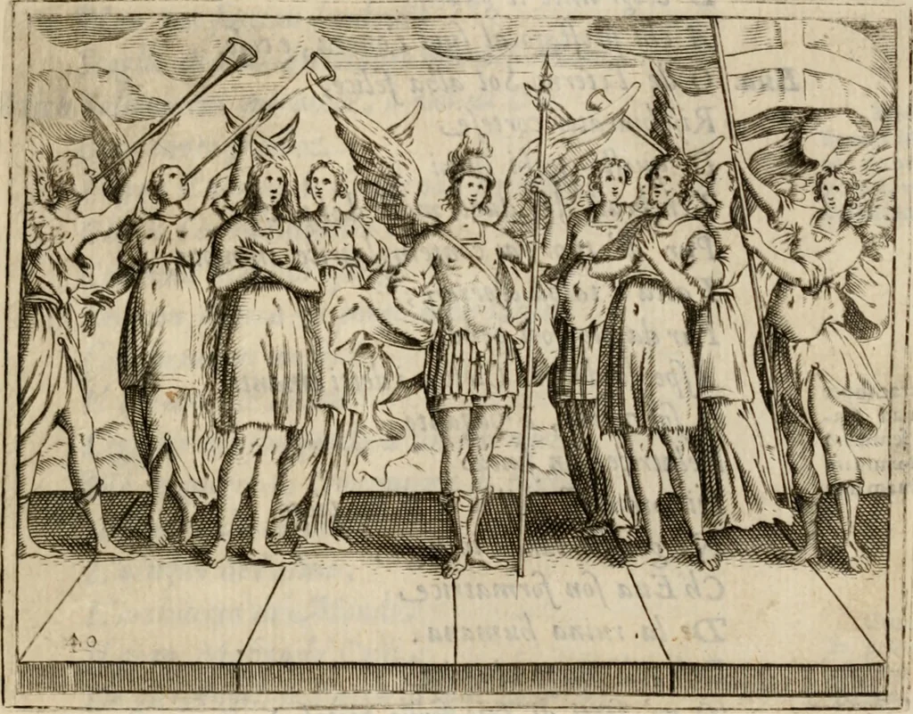 An illustration from L'Adamo; sacra rappresentazione, 1617, leaf 200