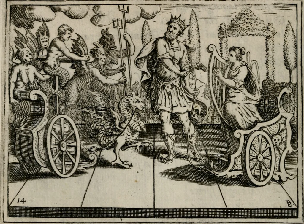 An illustration from L'Adamo; sacra rappresentazione, 1617, leaf 77