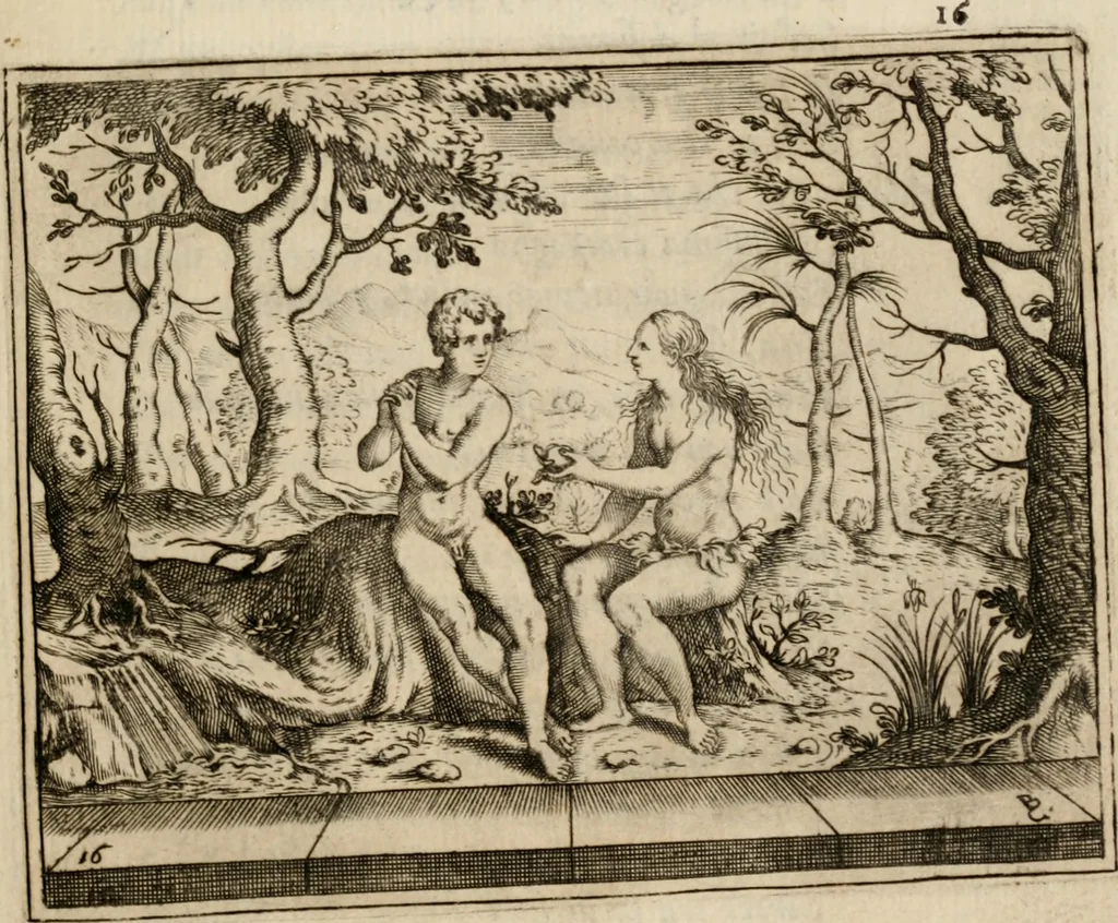 An illustration from L'Adamo; sacra rappresentazione, 1617, leaf 96