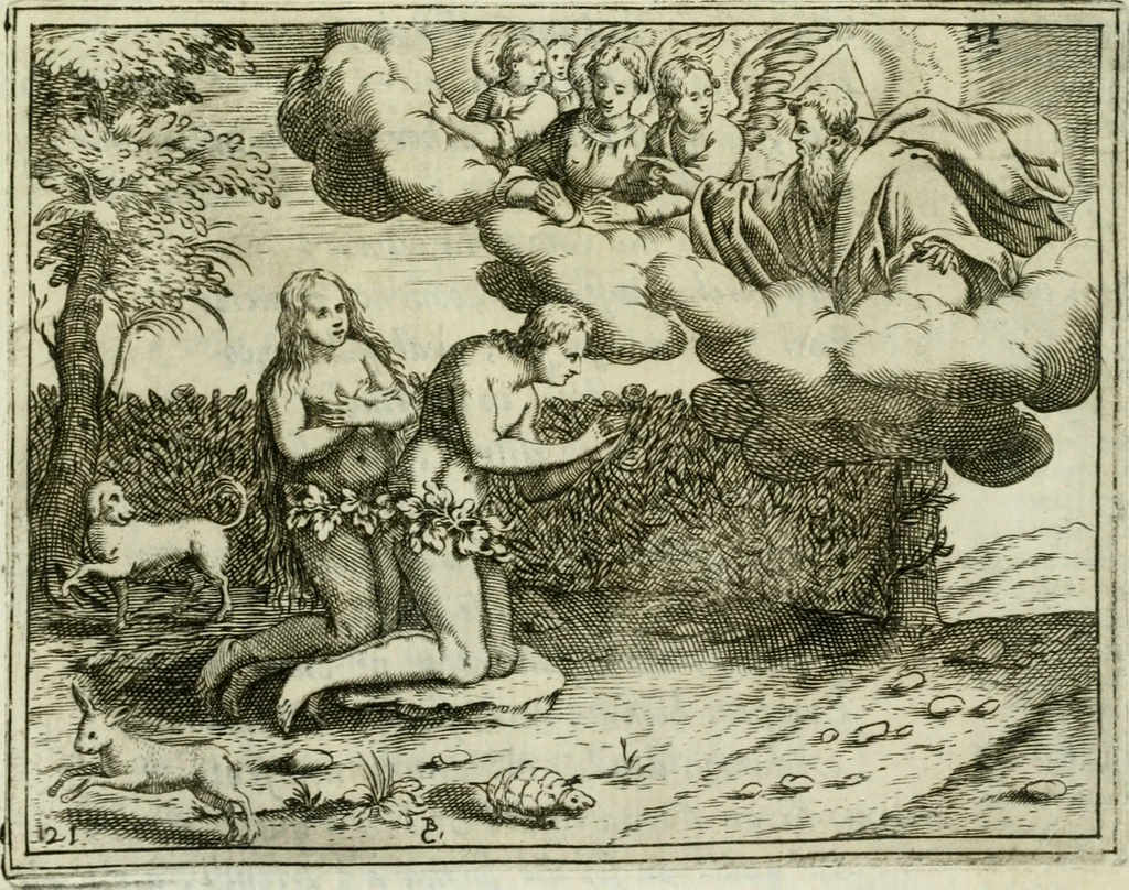 An illustration from L'Adamo : sacra rapresentatione, 1617, leaf 110