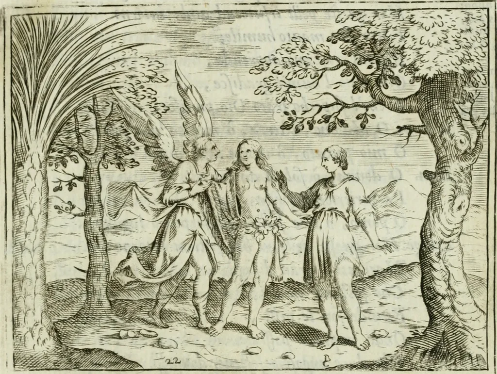 An illustration from L'Adamo : sacra rapresentatione, 1617, leaf 114
