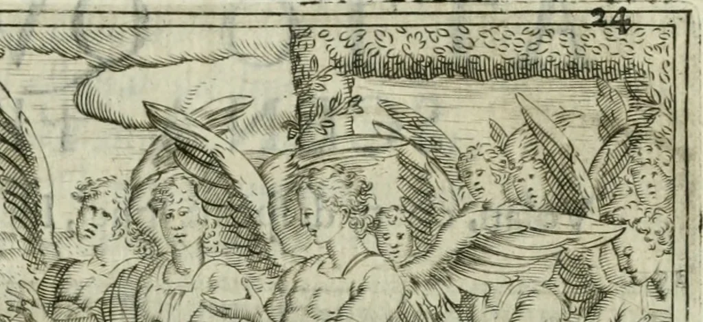 An illustration from L'Adamo : sacra rapresentatione, 1617, leaf 120