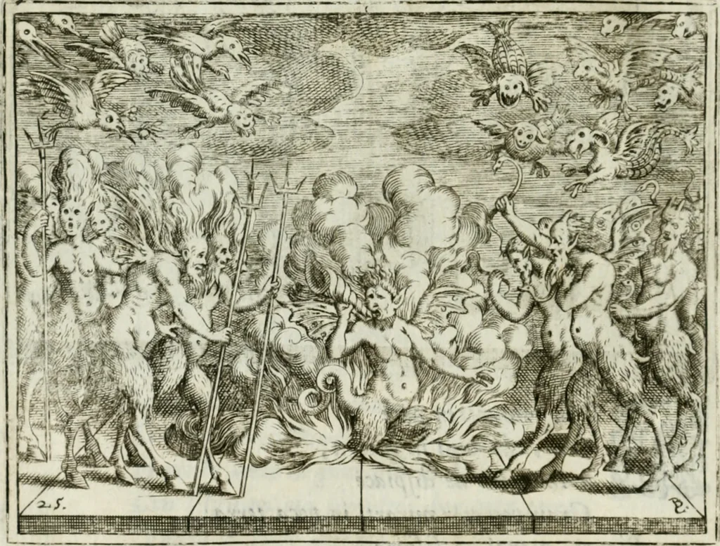 An illustration from L'Adamo : sacra rapresentatione, 1617, leaf 121