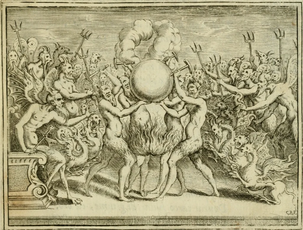 An illustration from L'Adamo : sacra rapresentatione, 1617, leaf 134