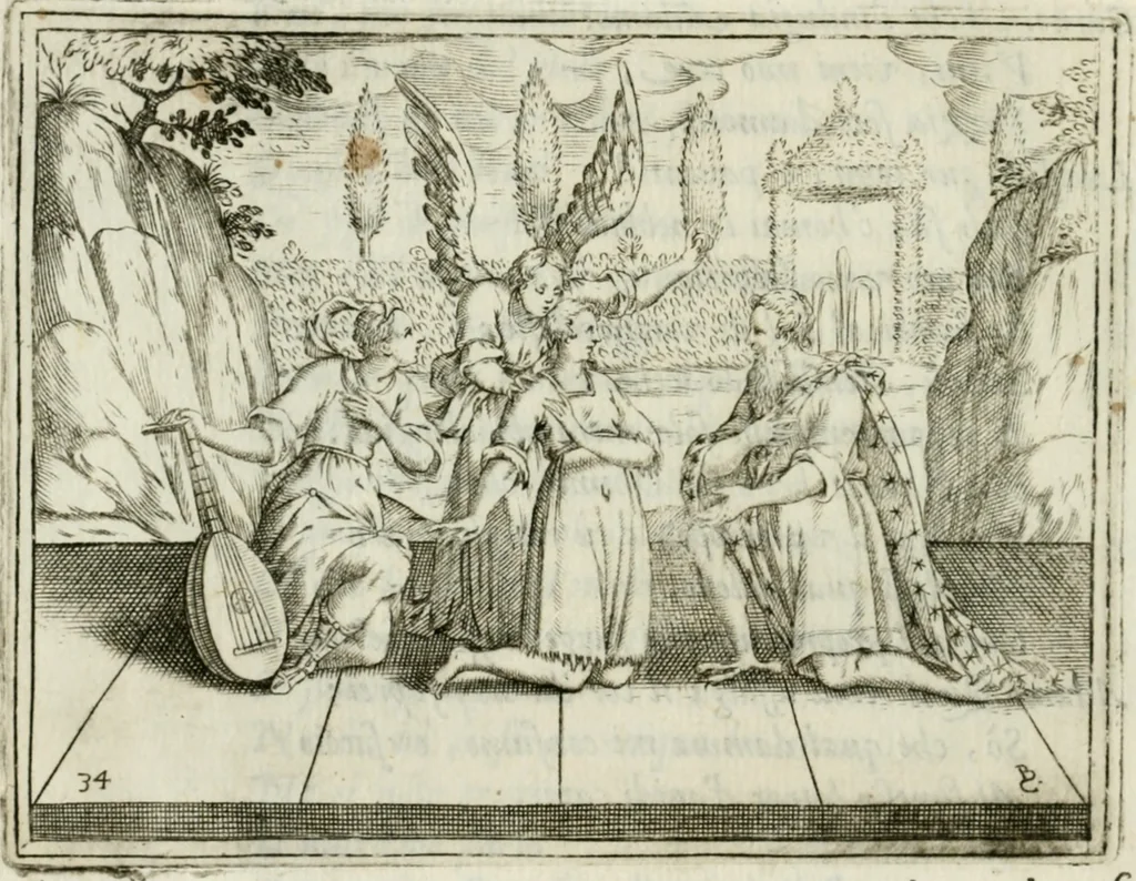 An illustration from L'Adamo : sacra rapresentatione, 1617, leaf 163