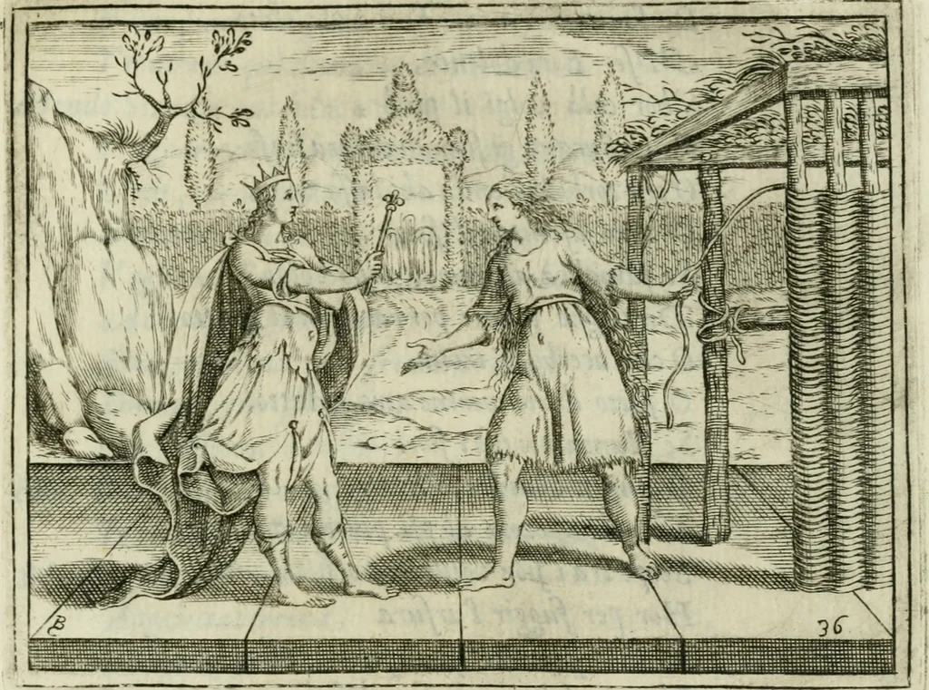 An illustration from L'Adamo : sacra rapresentatione, 1617, leaf 176