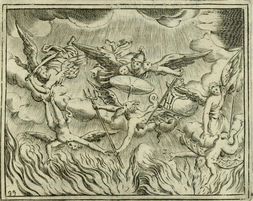 An illustration from L'Adamo : sacra rapresentatione, 1617, leaf 190