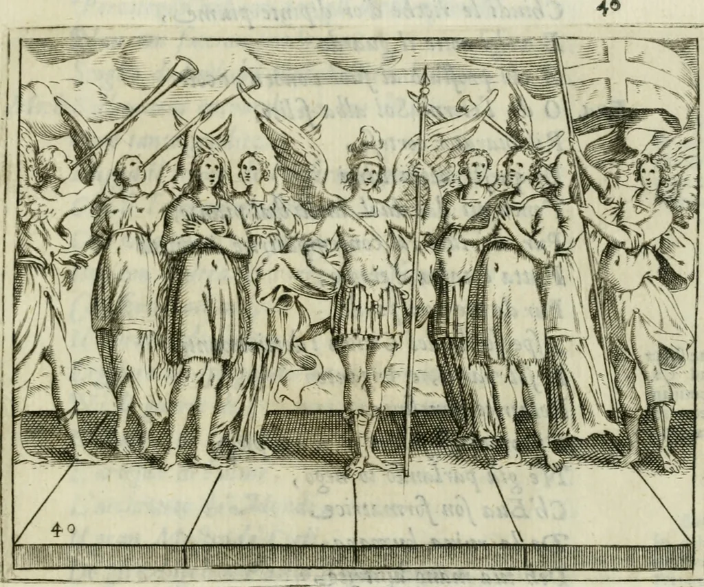 An illustration from L'Adamo : sacra rapresentatione, 1617, leaf 196