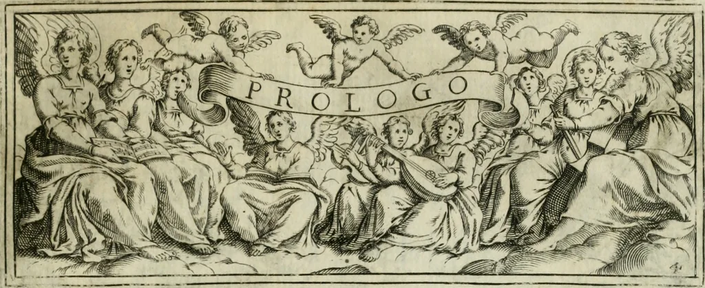 An illustration from L'Adamo : sacra rapresentatione, 1617, leaf 26