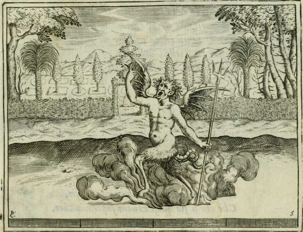 An illustration from L'Adamo : sacra rapresentatione, 1617, leaf 38