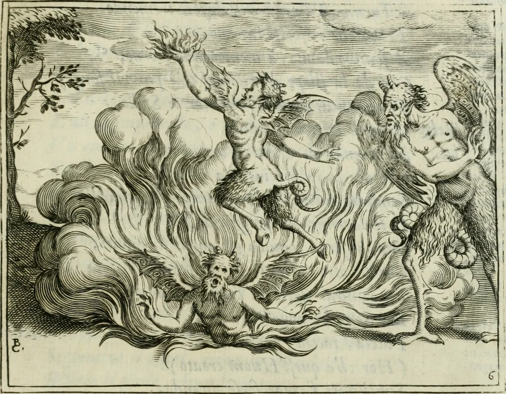 An illustration from L'Adamo : sacra rapresentatione, 1617, leaf 40