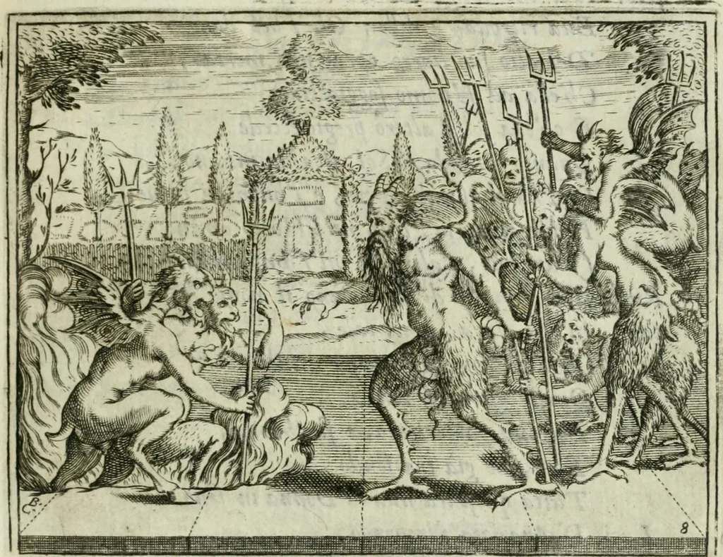 An illustration from L'Adamo : sacra rapresentatione, 1617, leaf 50