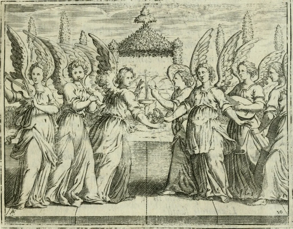 An illustration from L'Adamo : sacra rapresentatione, 1617, leaf 56