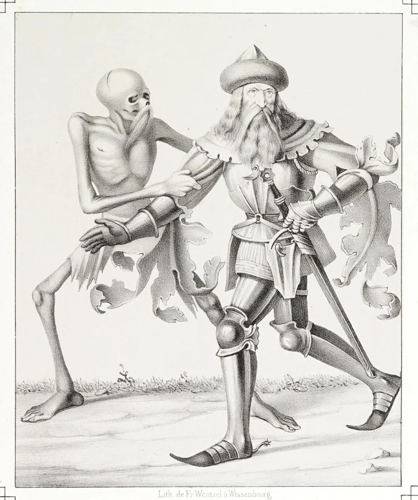 An illustration from La danse des morts à Bâle, 1840, leaf 41