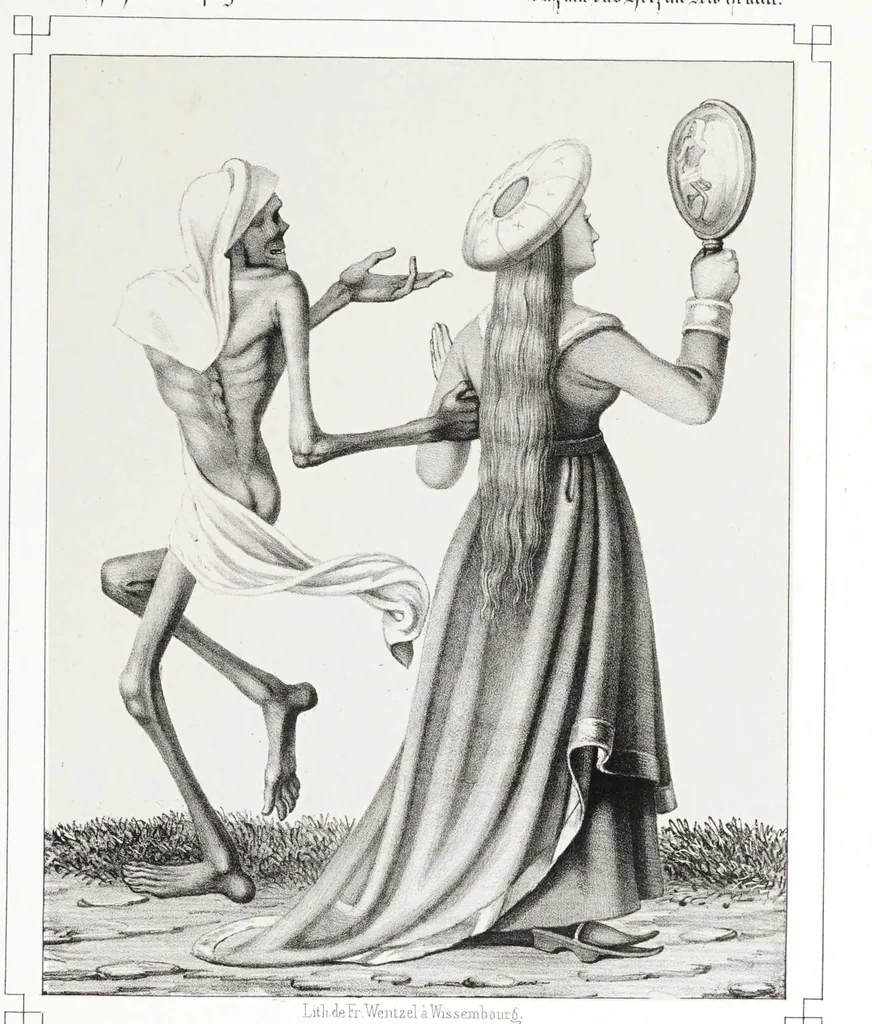 An illustration from La danse des morts à Bâle, 1840, leaf 43