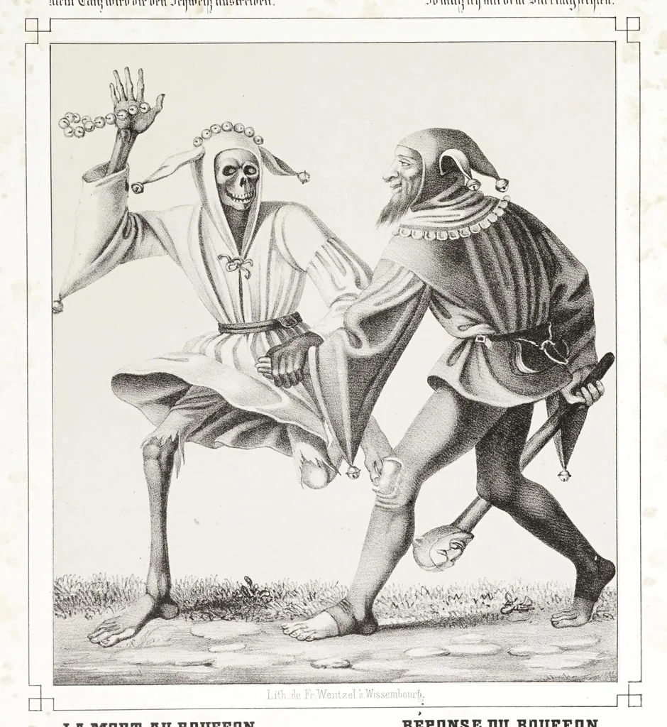 An illustration from La danse des morts à Bâle, 1840, leaf 67