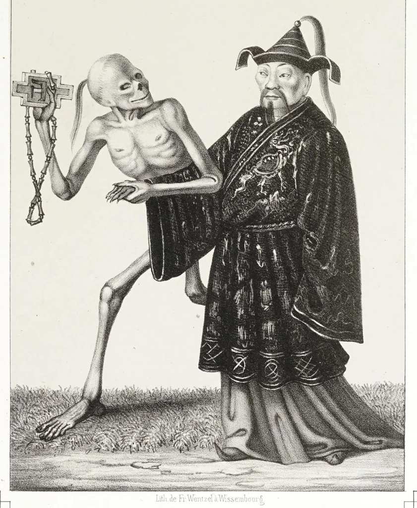 An illustration from La danse des morts à Bâle, 1840, leaf 75