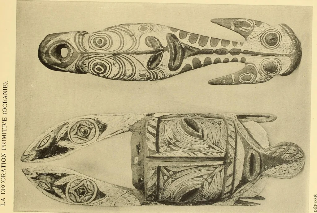 An illustration from La décoration primitive : Océanie, 1922, leaf 14