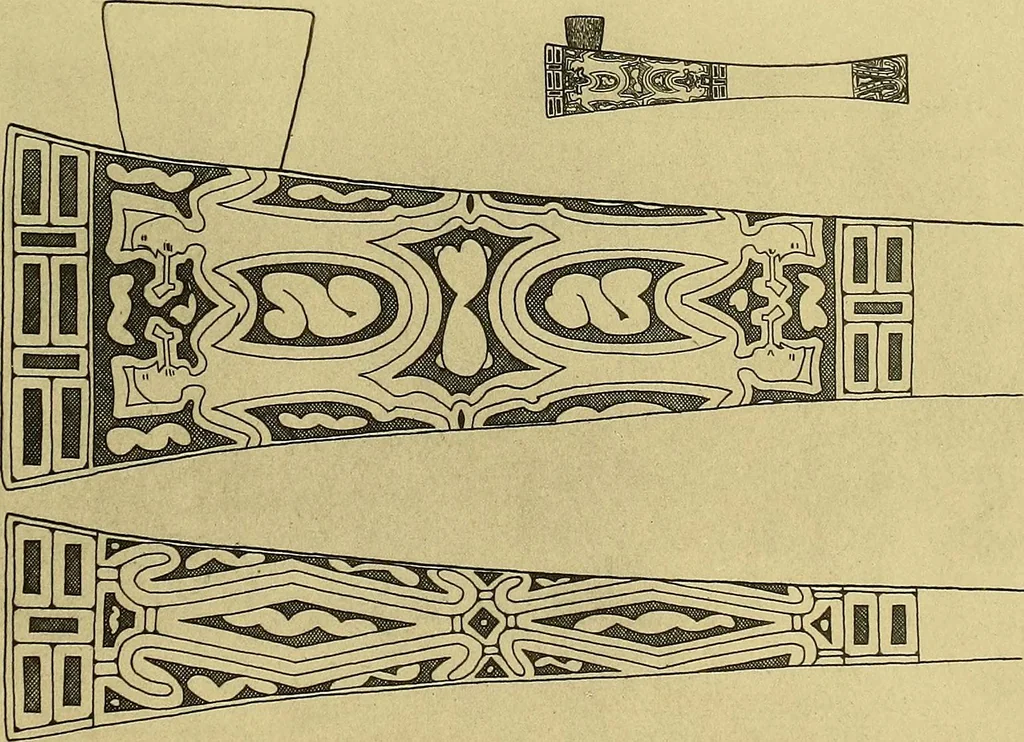 An illustration from La décoration primitive; Amérique post-Colombienne, 1922, leaf 44