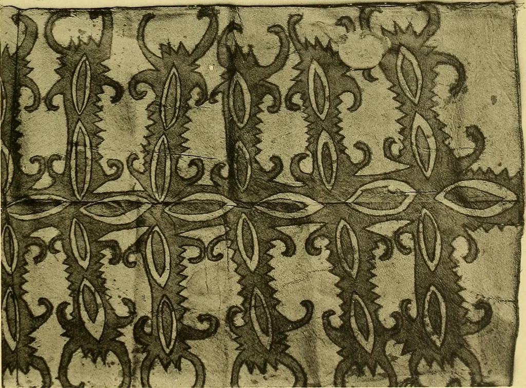 An illustration from La décoration primitive; Amérique post-Colombienne, 1922, leaf 74
