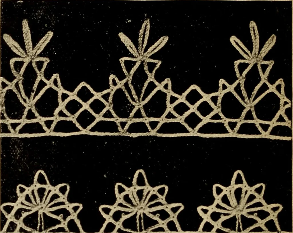 An illustration from La dentelle aux fuseaux, 1921, leaf 19