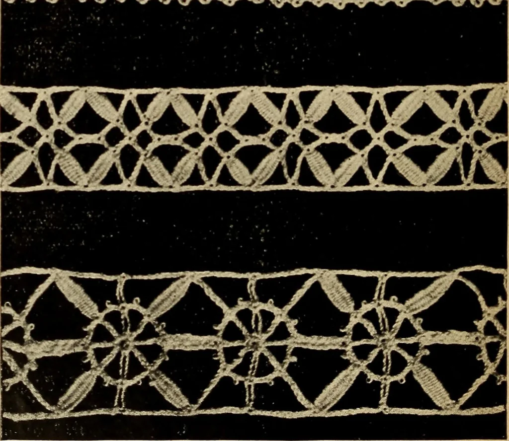 An illustration from La dentelle aux fuseaux, 1921, leaf 19