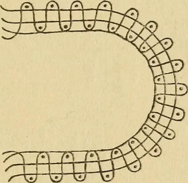 An illustration from La dentelle aux fuseaux, 1921, leaf 50
