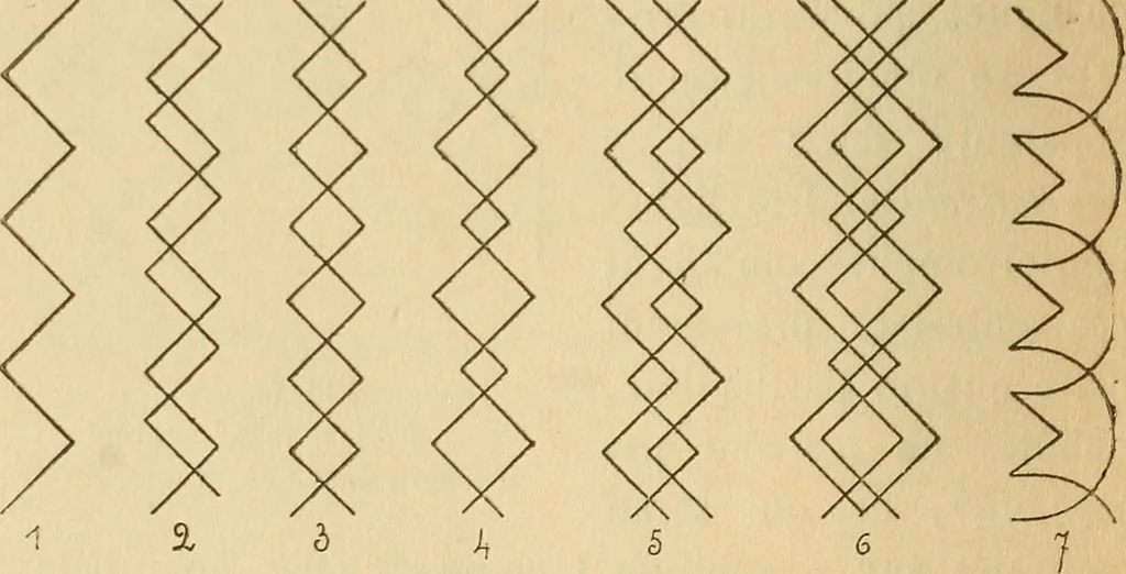 An illustration from La dentelle aux fuseaux, 1921, leaf 83