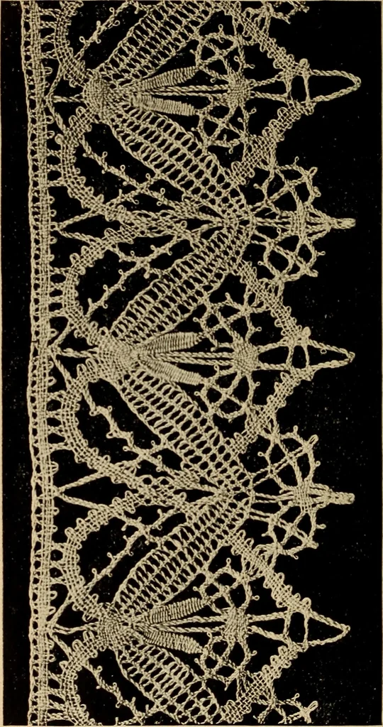 An illustration from La dentelle aux fuseaux, 1921, leaf 87