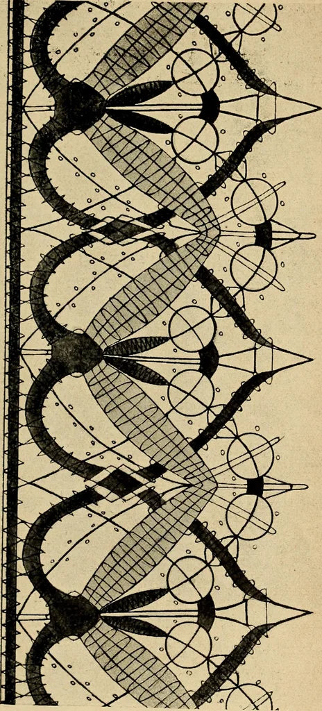 An illustration from La dentelle aux fuseaux, 1921, leaf 88