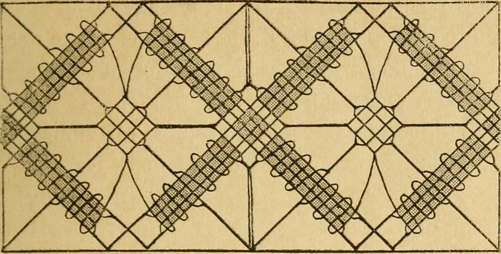 An illustration from La dentelle aux fuseaux, 1921, leaf 94
