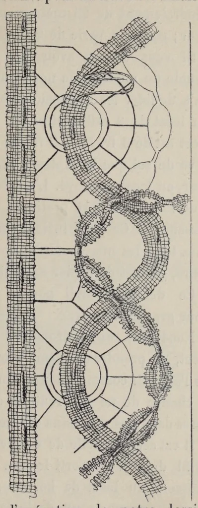 An illustration from La dentelle : historique de la dentelle à travers les âges et las pays, 1906, leaf 53