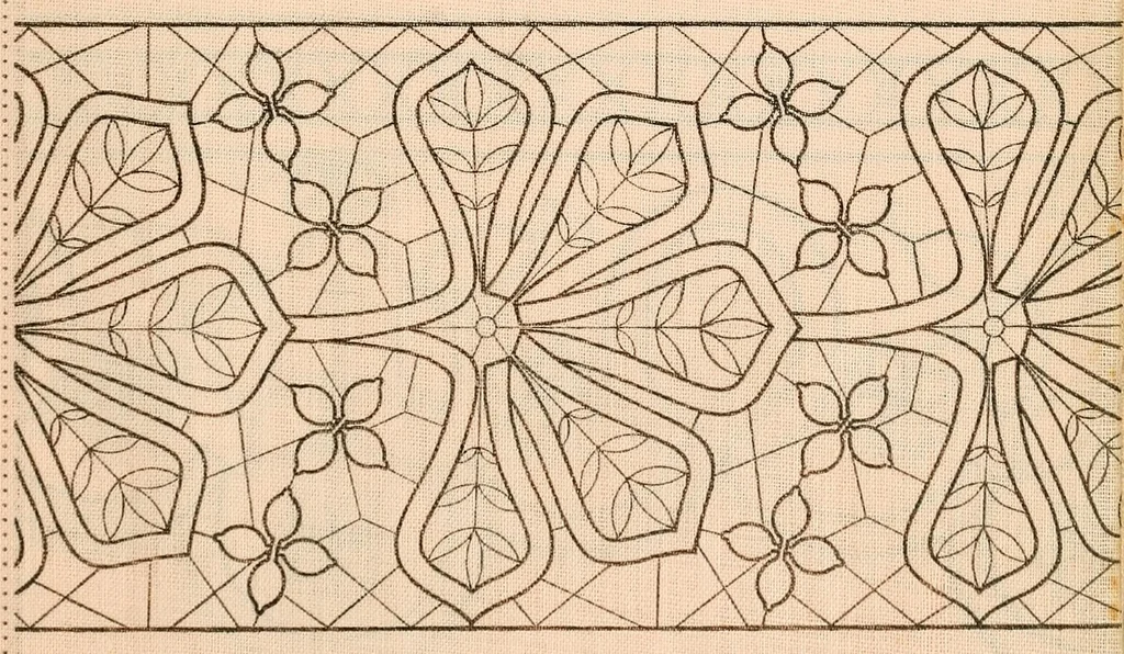 An illustration from La dentelle renaissance, 1920, leaf 115