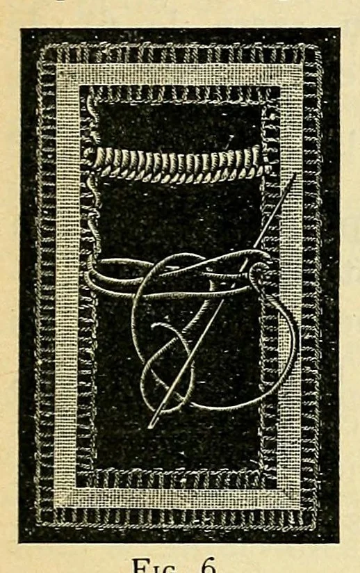 An illustration from La dentelle renaissance, 1920, leaf 17