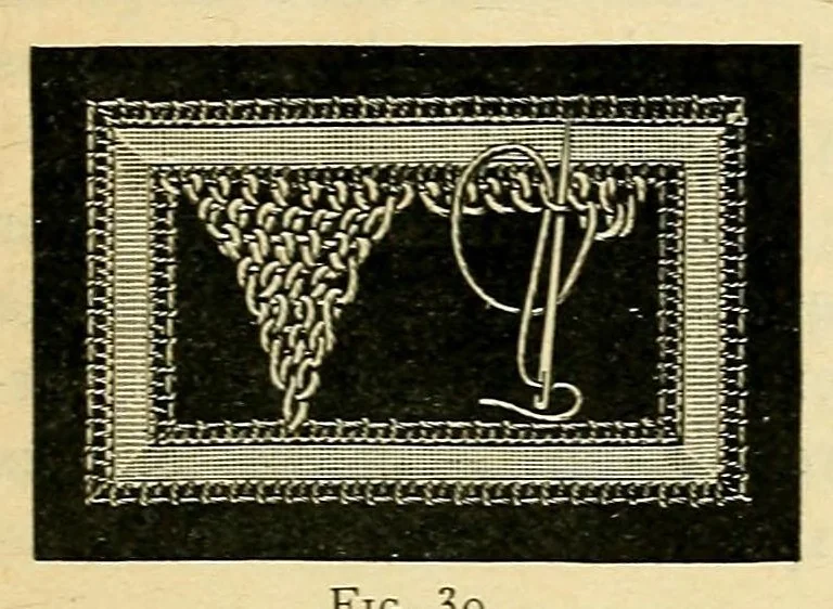 An illustration from La dentelle renaissance, 1920, leaf 31