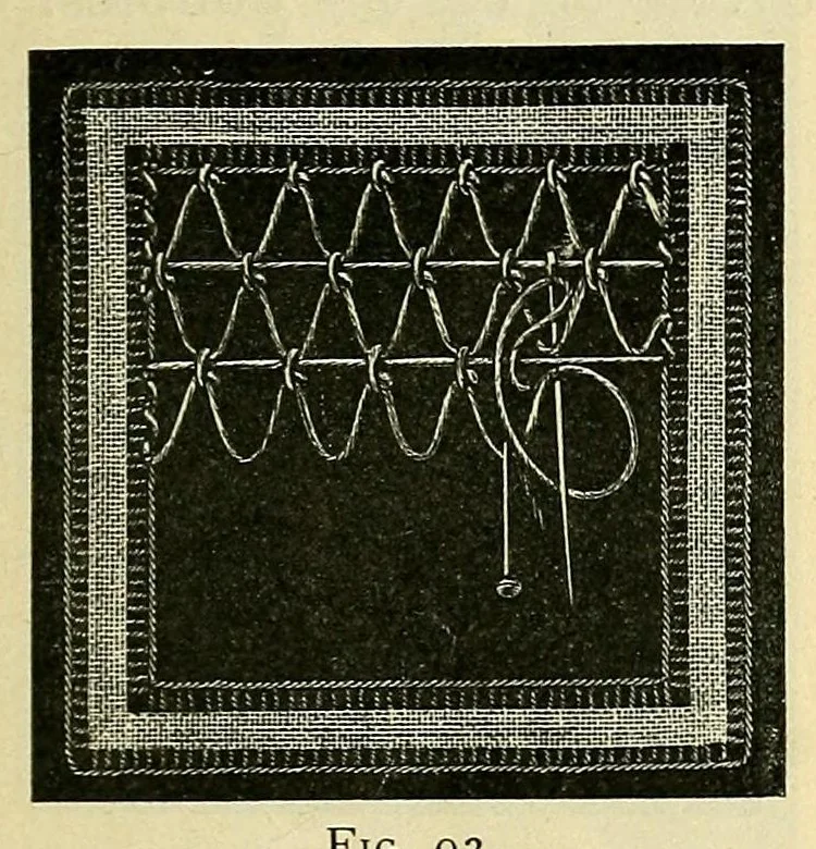 An illustration from La dentelle renaissance, 1920, leaf 55