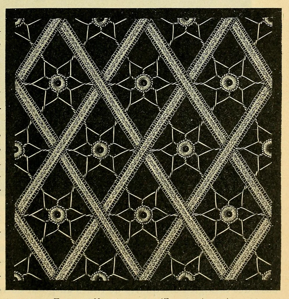 An illustration from La dentelle renaissance, 1920, leaf 73