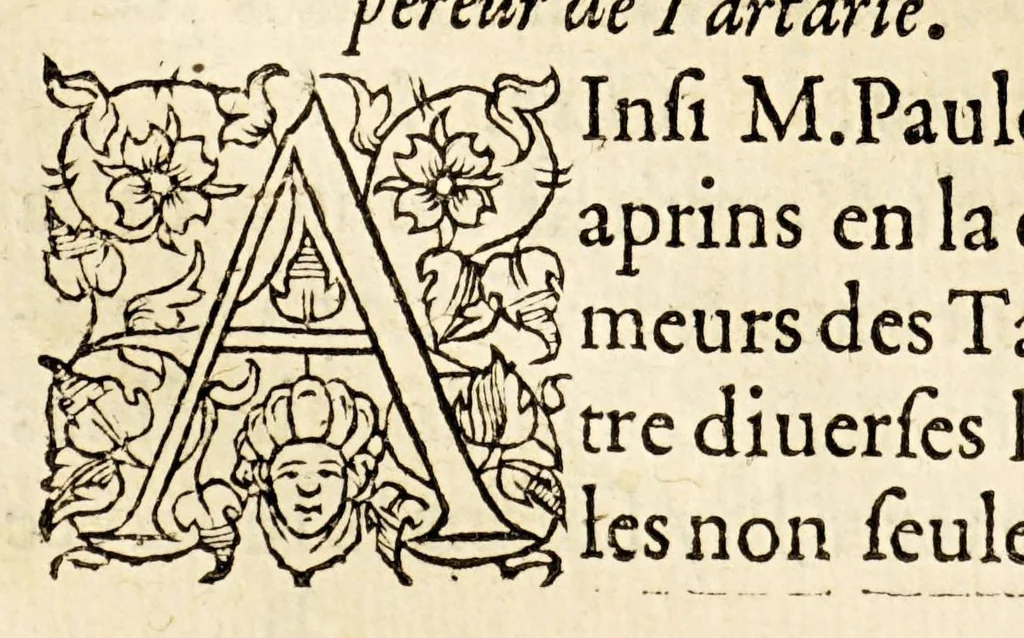 An illustration from La description geographique des provinces & villes plus fameuses de l'Indie Orientale, ..., 1556, leaf 34