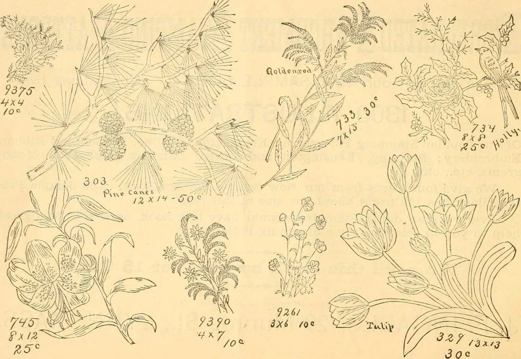 An illustration from Ladies' book of fancy work and instructions for stamping, 1884, leaf 7