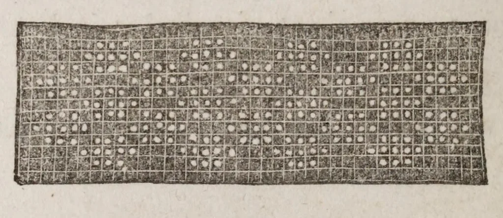 An illustration from The ladies complete guide to needle-work and embroidery : containing clear and practical instructions whereby any one can learn easily.../, 1859, leaf 198