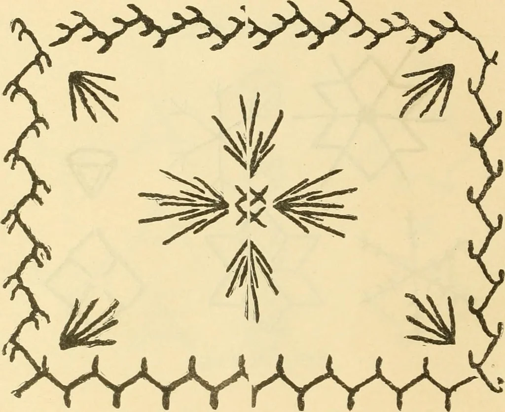 An illustration from Ladies' fancy work .., 1885, leaf 22