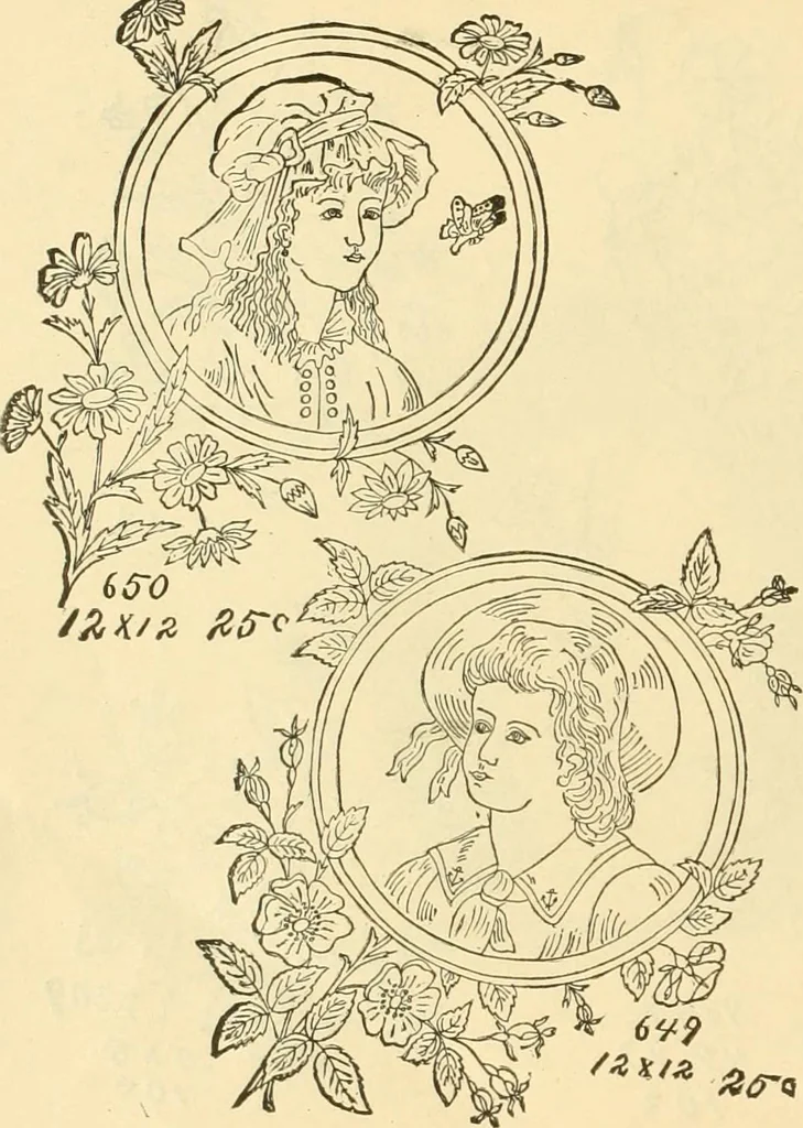 An illustration from Ladies' fancy work .., 1885, leaf 82