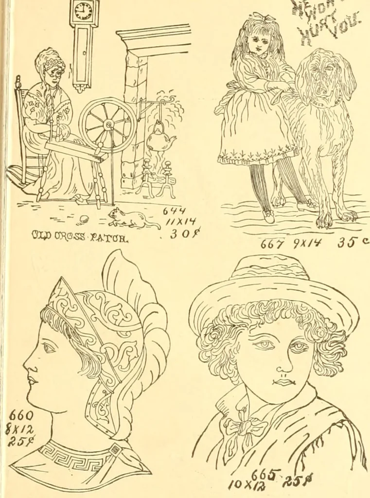 An illustration from Ladies' fancy work .., 1885, leaf 83