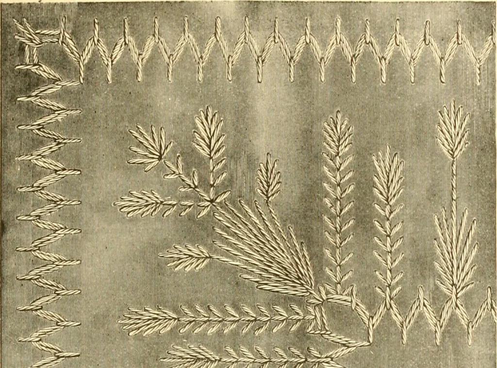 An illustration from Ladies' fancy work .., 1885, leaf 9